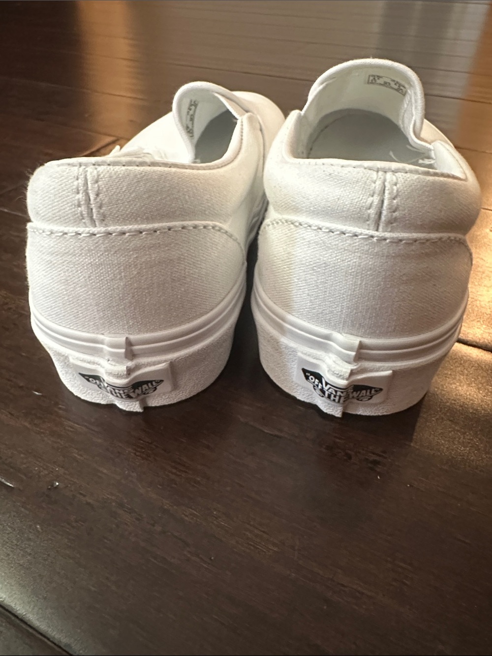 Vans White Slip-On Canvas Sneakers - Picture 4 of 5